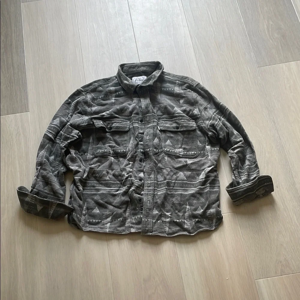 Penfield Gray Camouflage Lightweight Shirt Jacket - Picture 1 of 2